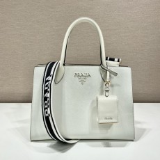 프라다 PRADA 모노크롬 사피아노 핸드백