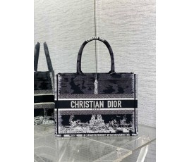 [DIOR-디올] 디올 신상품 디올 북 토트 미디엄 백 블랙